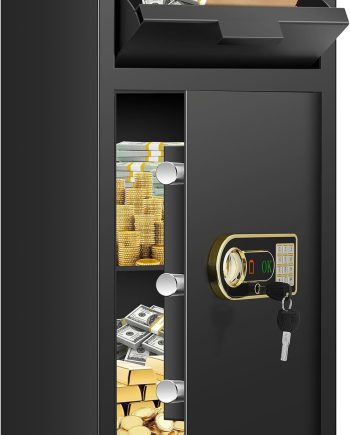 7.5 Cu ft Extra Large Fireproof Drop Safe Box for Business, Anti-Theft Depository Safe with Drop Slot, Digital Keypad, Spare Key, Heavy-duty Commercial Safes for Business Cash Documents Home