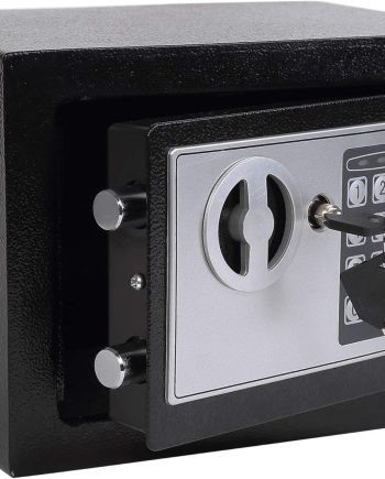 Yuanshikj Electronic Deluxe Digital Security Safe Box Key Keypad Lock Home Office Hotel Business Jewelry Gun Cash Use Storage money (BLACK)